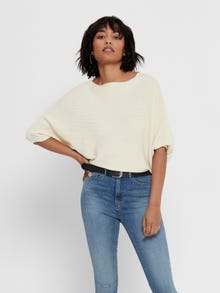 ONLY Pull-overs Col bateau Épaules tombantes -Eggnog - 15181237