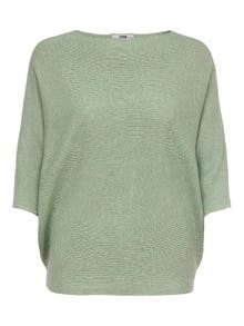 ONLY Boat neck Dropped shoulders Pullover -Basil - 15181237