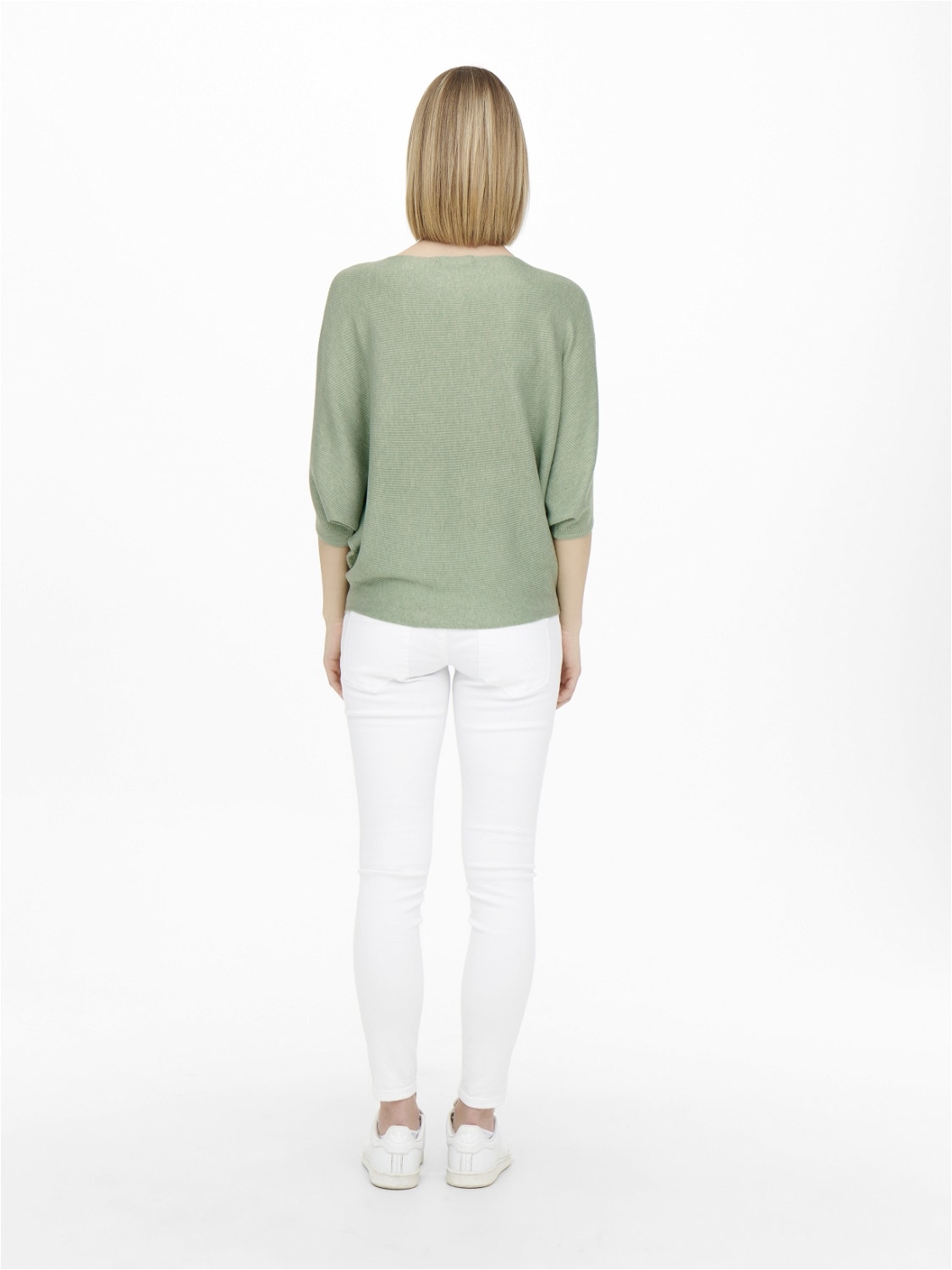 ONLY Knitted pullover with batsleeve -Basil - 15181237