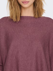 ONLY Pull-overs Col bateau Épaules tombantes -Crushed Berry - 15181237
