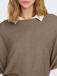 ONLY Pull-overs Col bateau Épaules tombantes -Sepia Tint - 15181237
