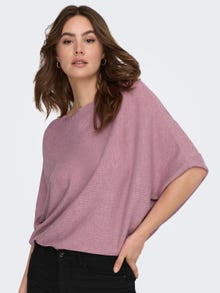 ONLY Boat neck Dropped shoulders Pullover -Lilas - 15181237