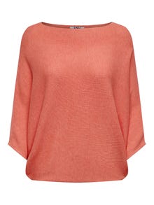 ONLY Knitted pullover with batsleeve -Sugar Coral - 15181237