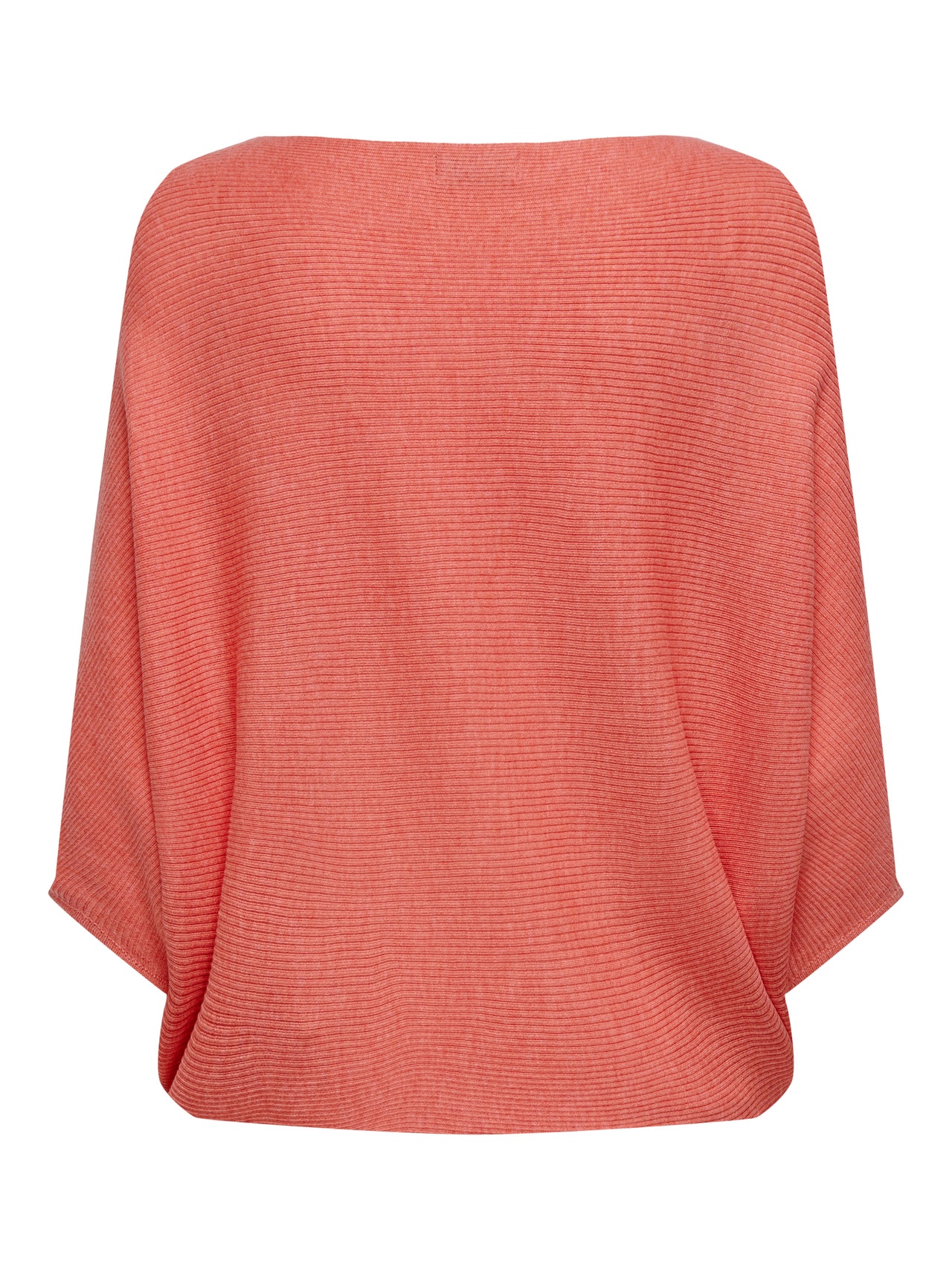 ONLY Fladdermusärmad Stickad tröja -Sugar Coral - 15181237