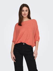 ONLY Manches chauve-souris Pull en maille -Sugar Coral - 15181237
