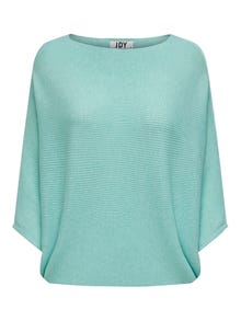 ONLY Knitted pullover with batsleeve -Aqua Sky - 15181237