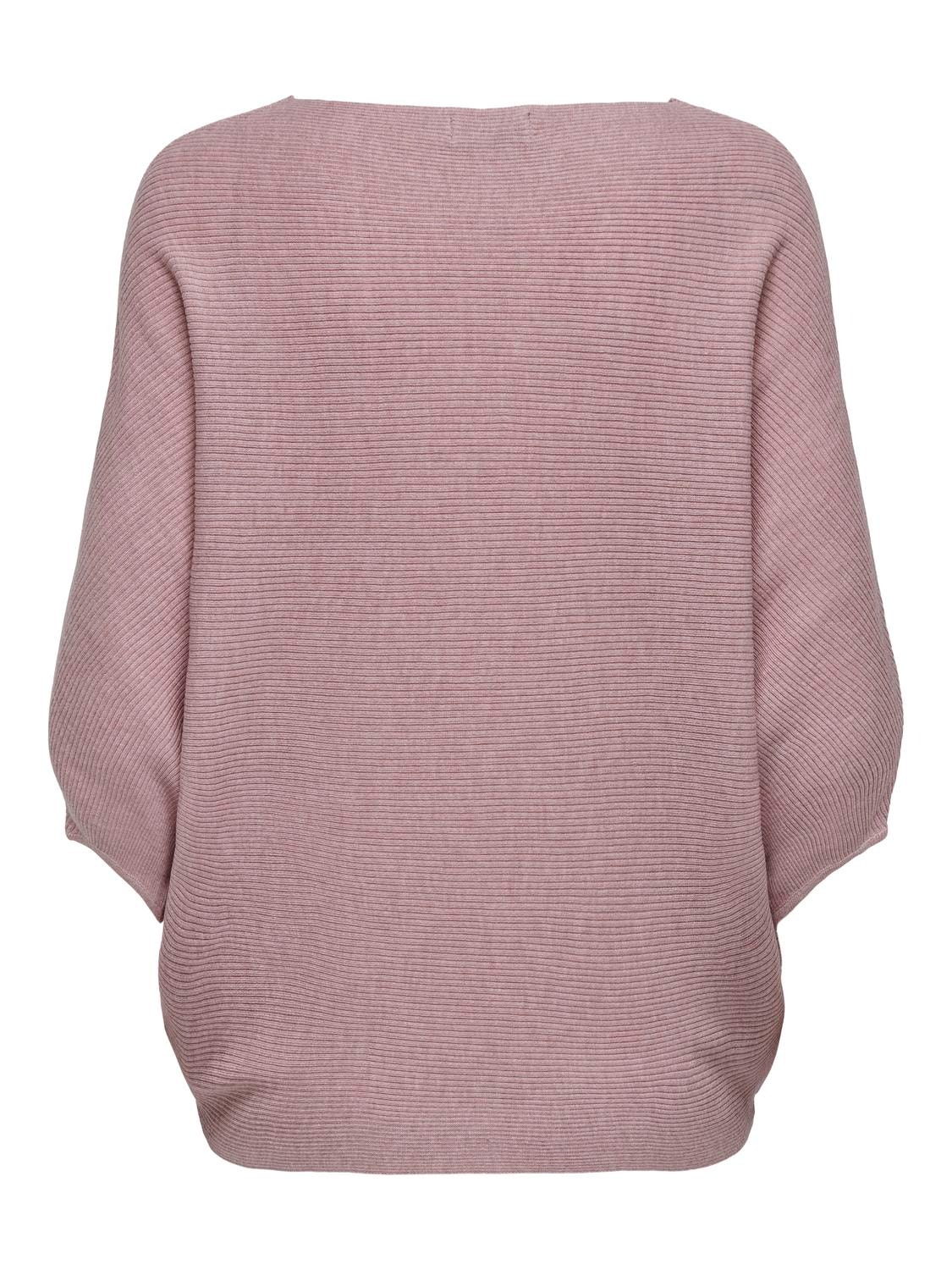 ONLY Knitted pullover with batsleeve -Bleached Mauve - 15181237