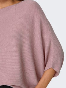 ONLY Fladdermusärmad Stickad tröja -Bleached Mauve - 15181237