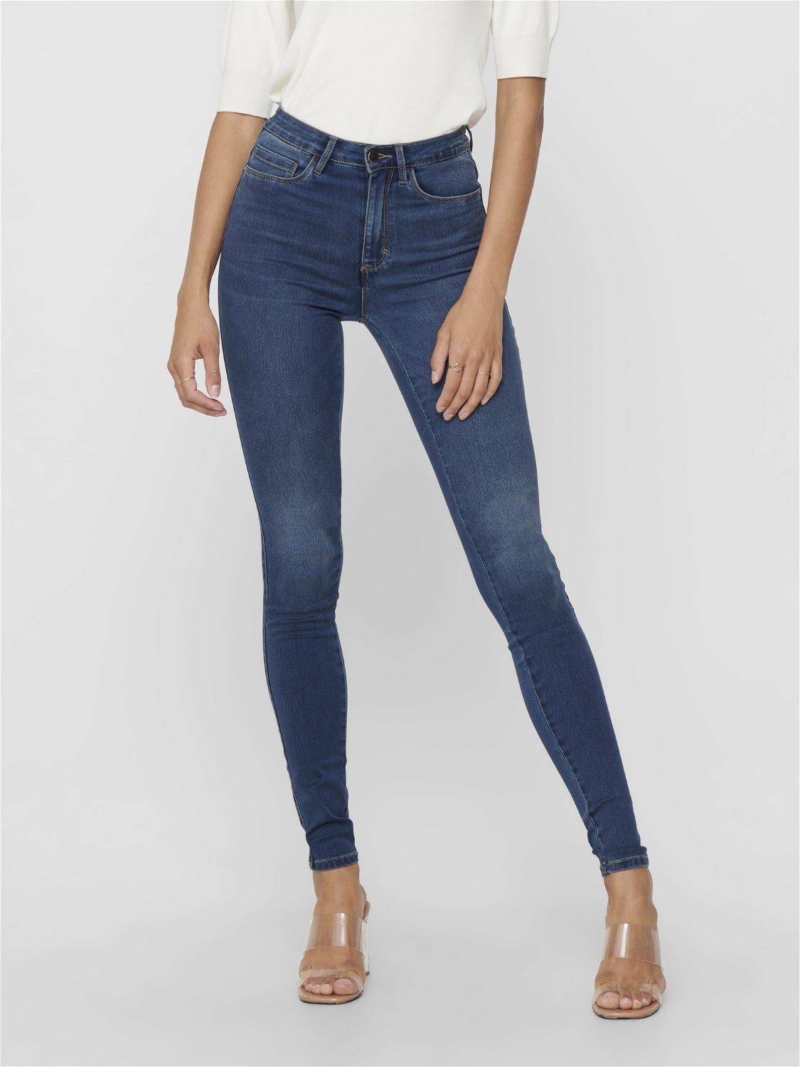 Only Damen Jeans-Hose Regular Ankel Skinny Stretch Röhre Röhrenjeans knöchellang 