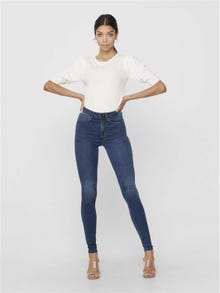ONLY Jeans Skinny Fit Taille haute -Dark Blue Denim - 15181725