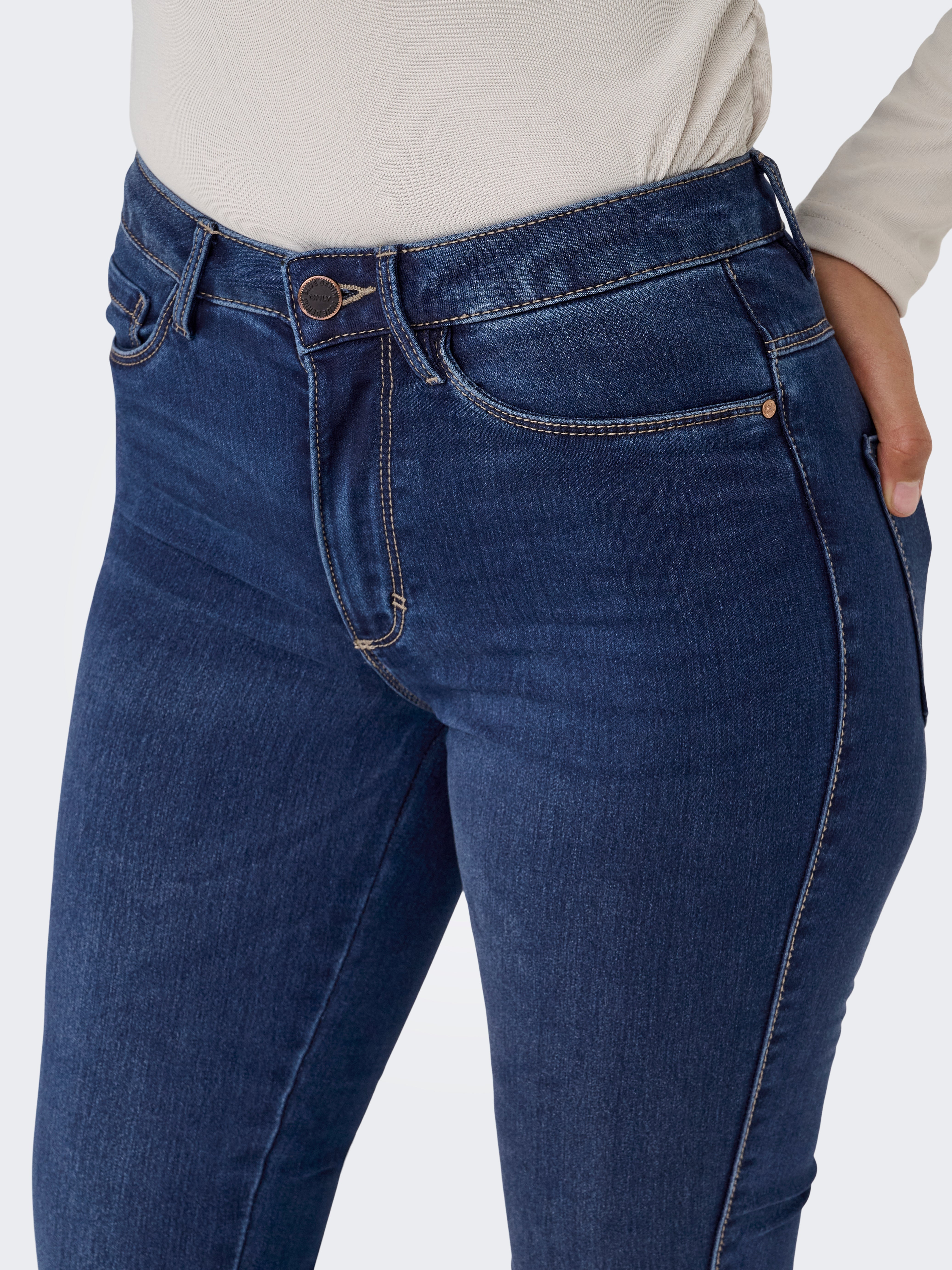 ONLY Onlroyal HW Skinny Pocket Cut Ext DNM Jeans Fit, Nero, XS ONLY Onlroyal HW Skinny Pocket Cut Ext DNM Jeans Fit, Nero, XS