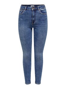 ONLY Jeans Skinny Fit Taille haute -Medium Blue Denim - 15181934