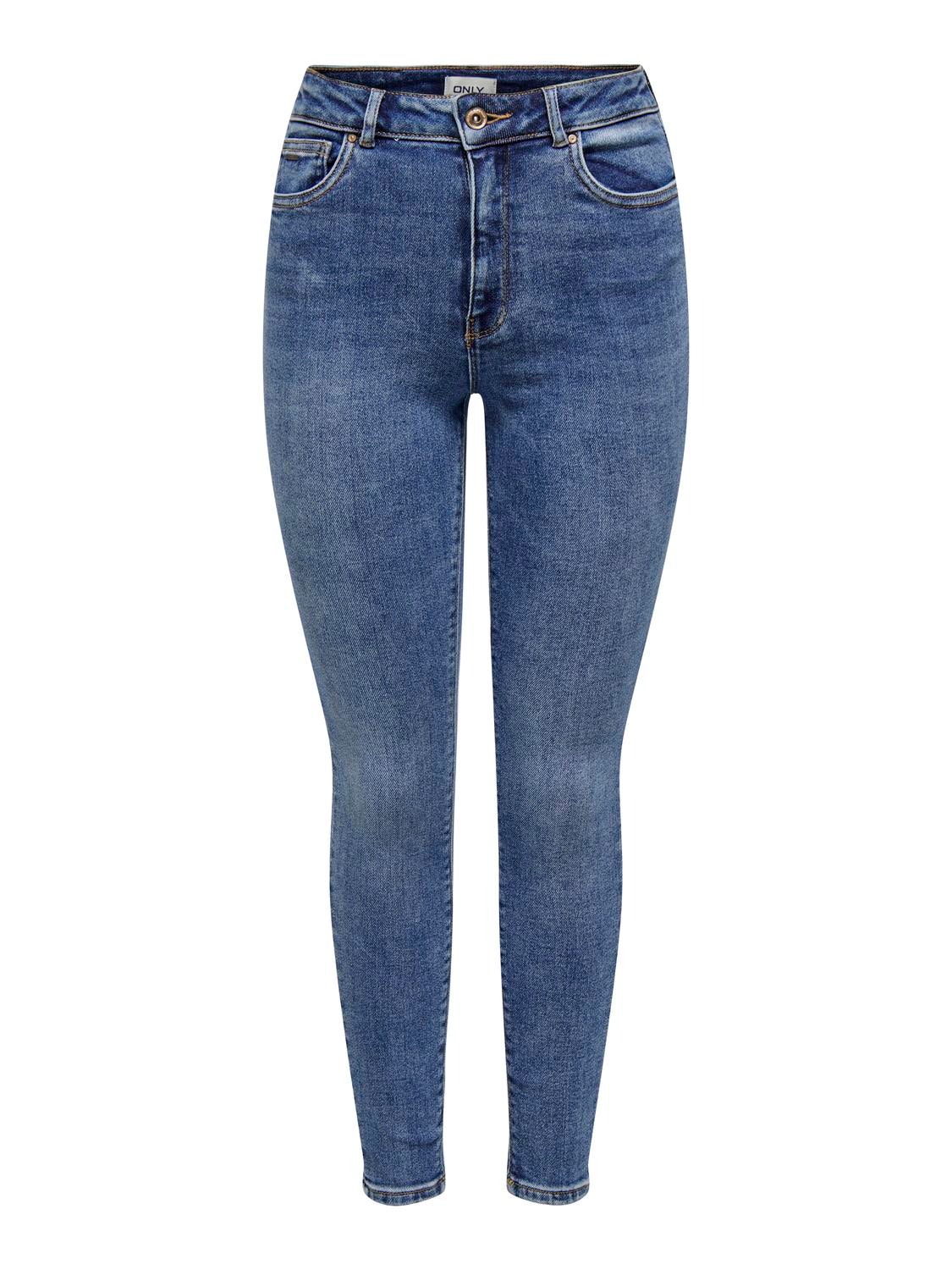 ONLY ONLMila High Waist Skinny Ankle Jeans -Medium Blue Denim - 15181934