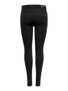 ONLY ONLPOWER MID WAIST PUSH UP SKINNY JEANS -Black - 15181958