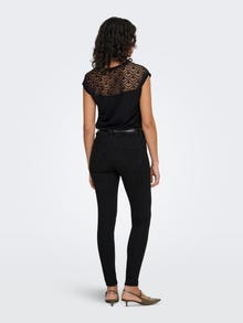 ONLY ONLPOWER Medelhög midja Skinny Fit Jeans -Black - 15181958