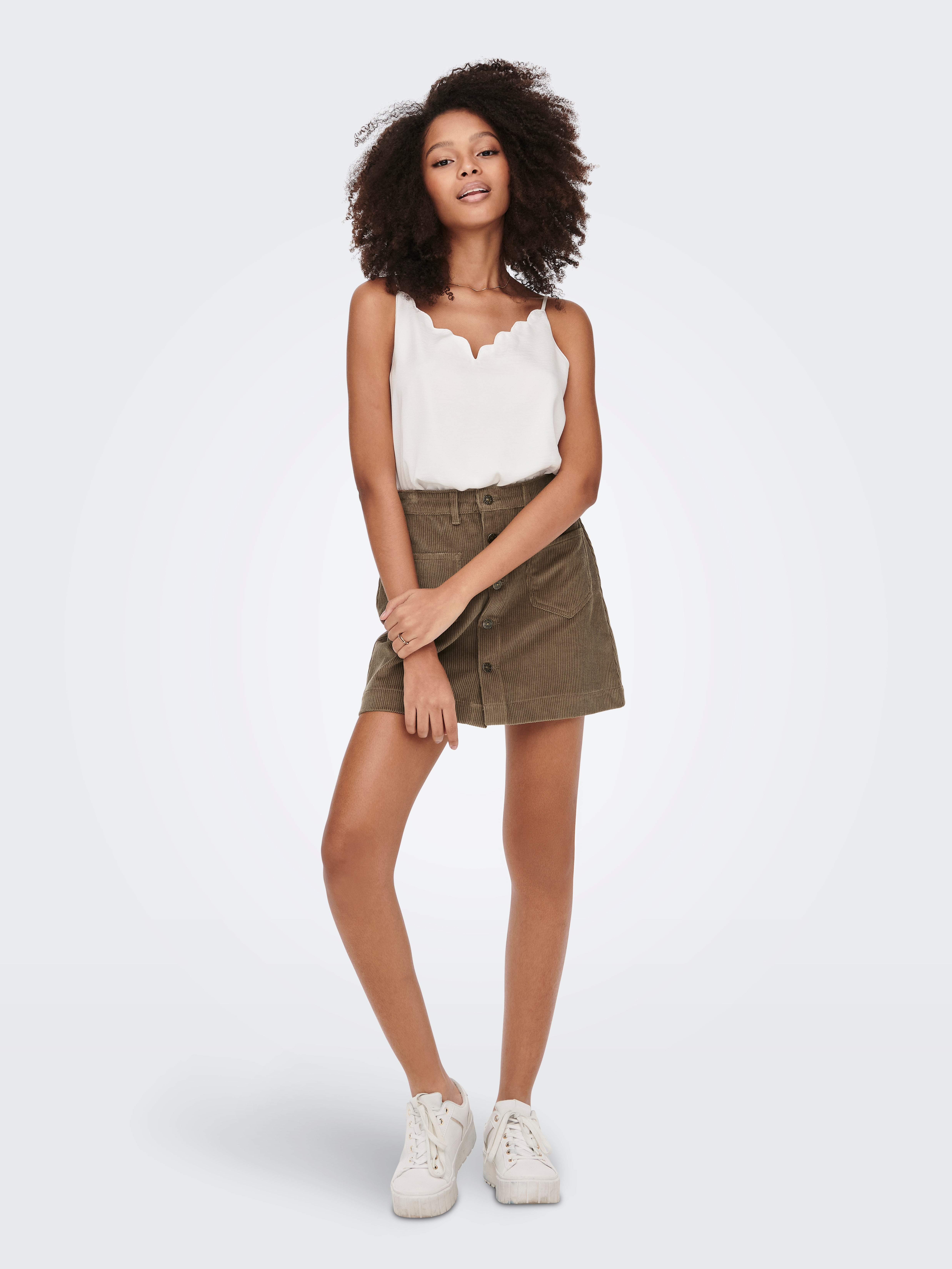 Khaki corduroy outlet skirt