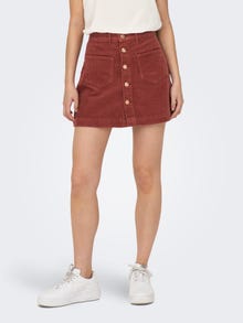 ONLY Augsts viduklis Īsie svārki -Spiced Apple - 15182080