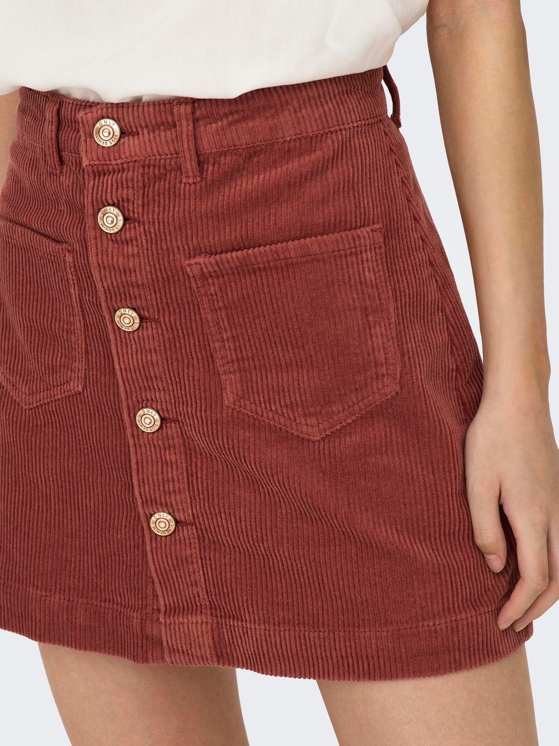 ONLY Corduroy Skirt -Spiced Apple - 15182080