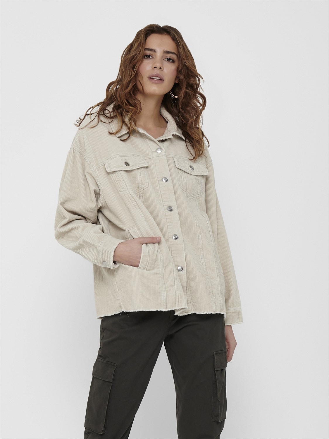 ONLY Corduroy Overhemd -Silver Lining - 15182101