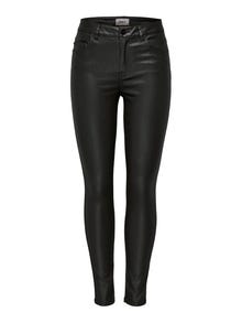 ONLY Faux leather trousers -Black - 15182330