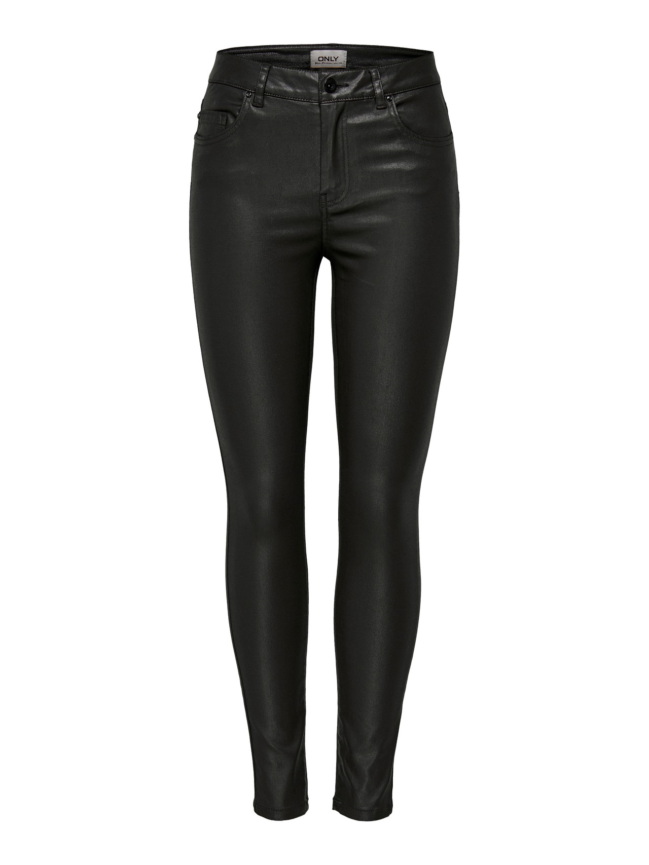 ONLHush coated skinny fit Trousers | Black | ONLY®