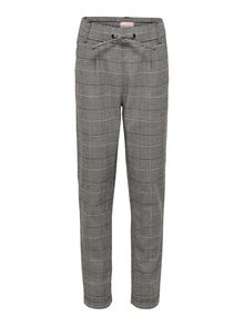 ONLY checked Trousers -Medium Grey Melange - 15183134
