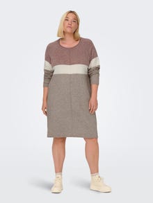 ONLY Regular Fit Round Neck Short dress -Rose Brown - 15183362
