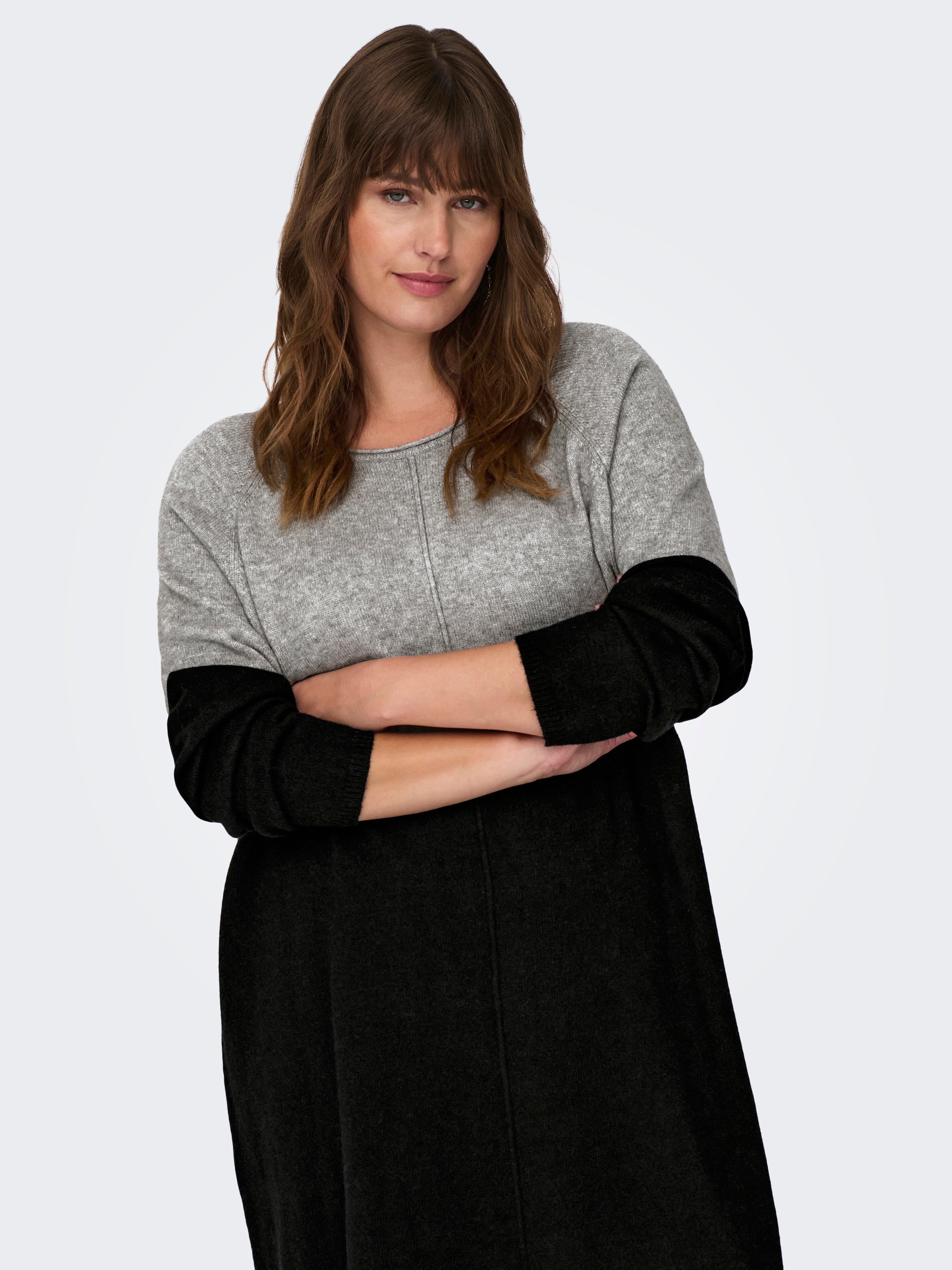 Plus size on sale black jumper dress