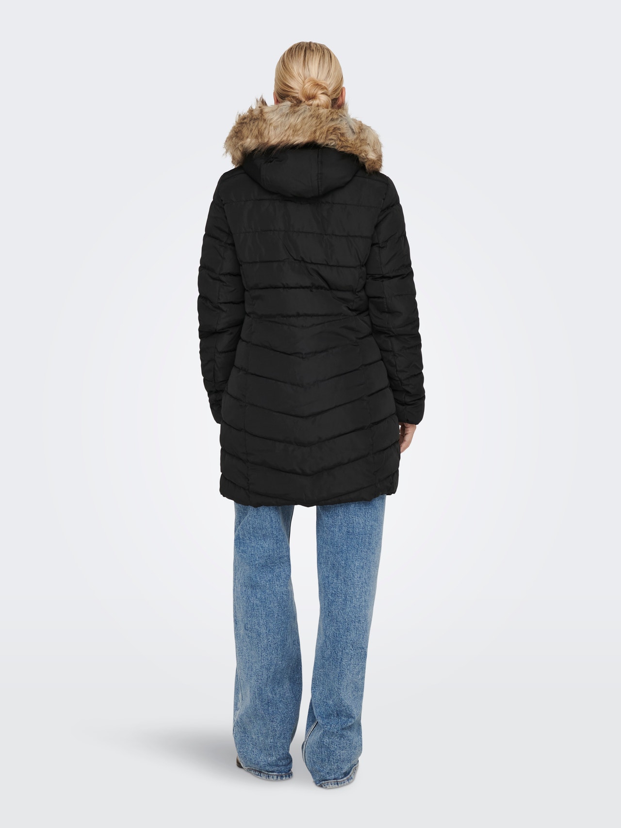 ONLY Long Quilted jacket -Black - 15183994