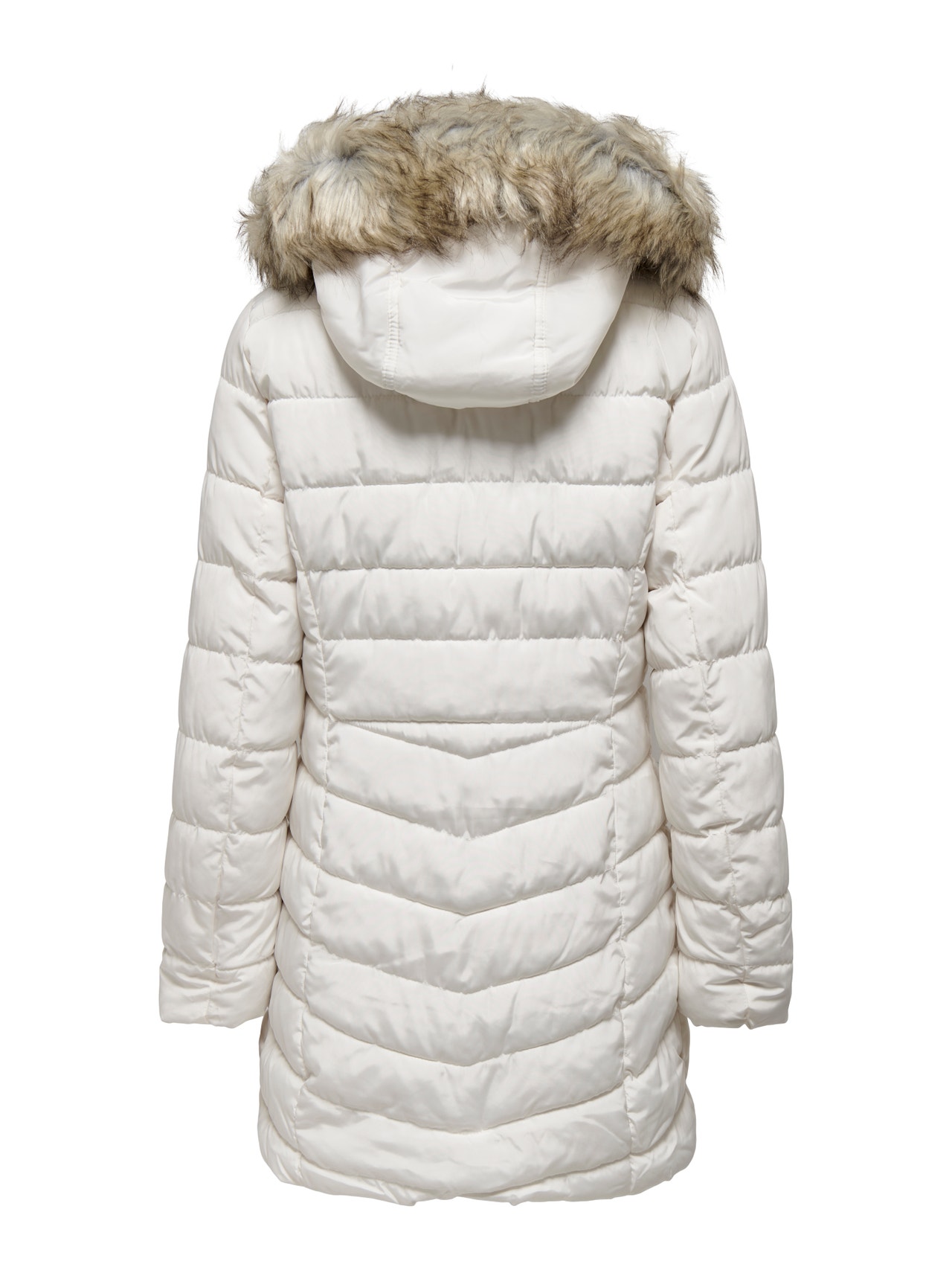 ONLY Long Quilted jacket -Cloud Dancer - 15183994