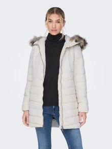 ONLY Long Quilted jacket -Cloud Dancer - 15183994