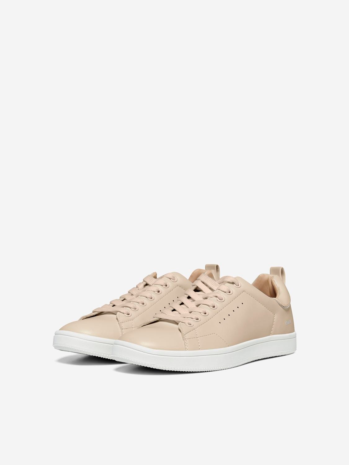ONLY Leather look Sneakers -Blush - 15184294