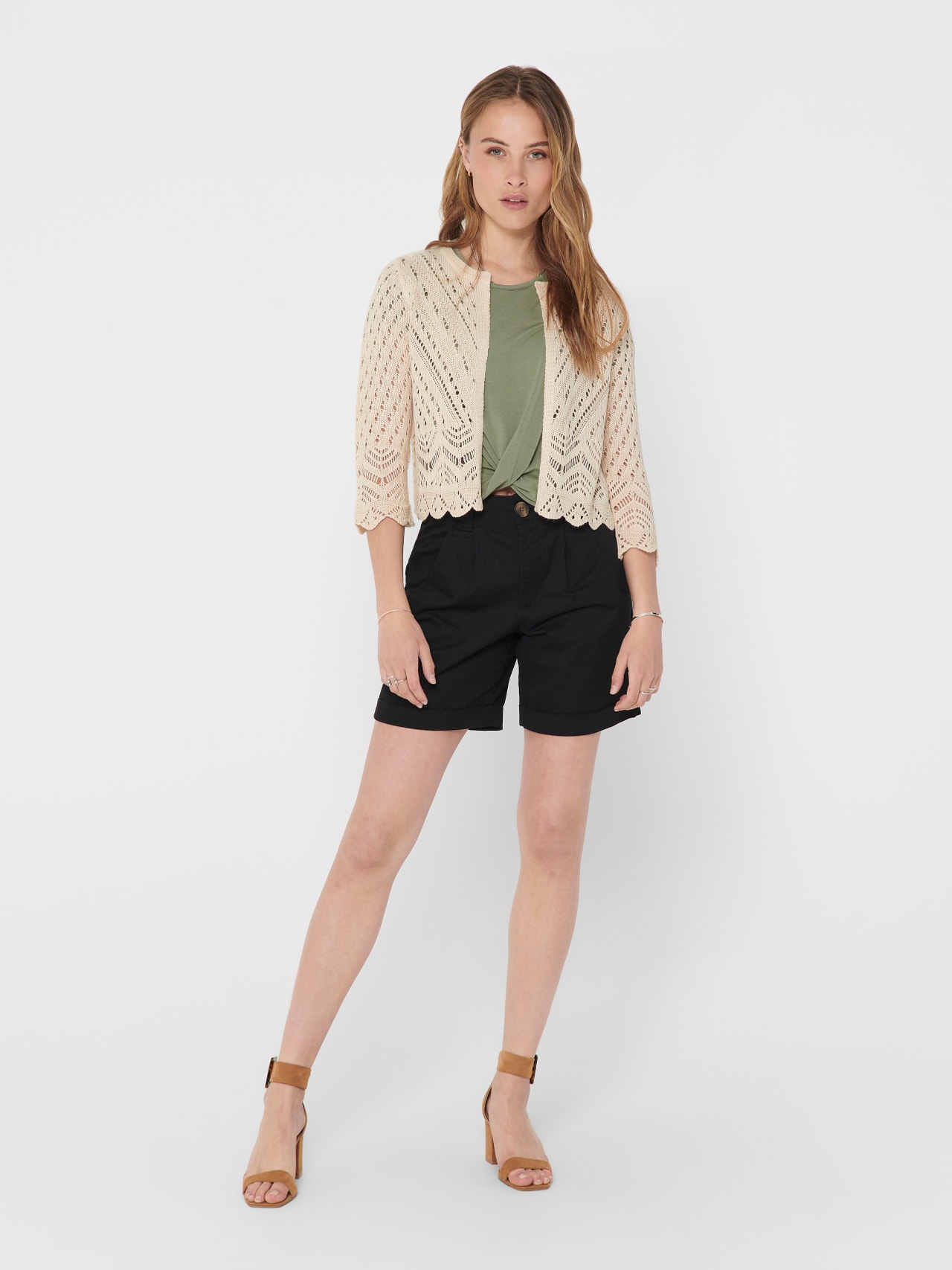 ONLY Cropped Cardigan -Tapioca - 15184486