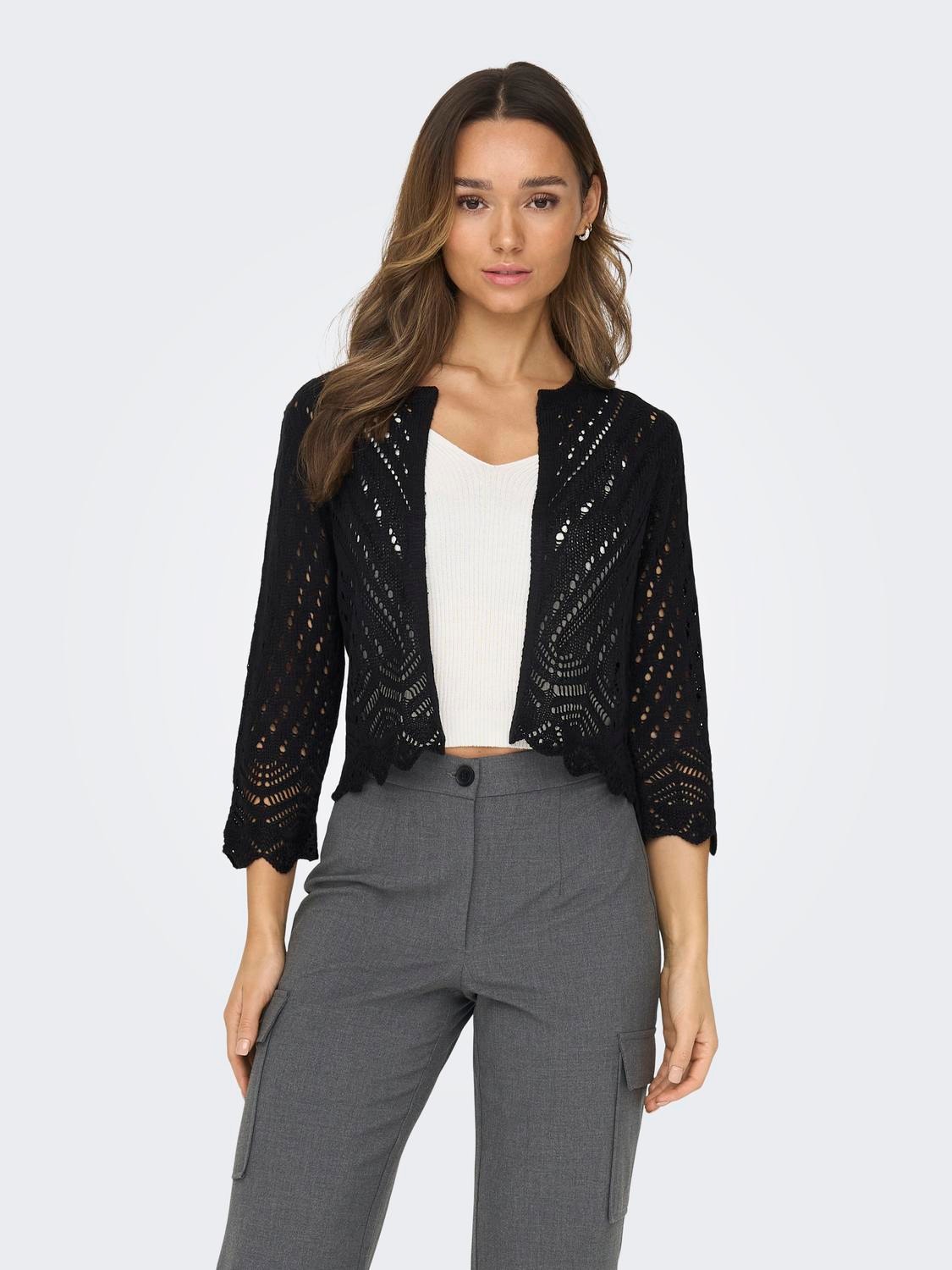 ONLY Cropped Cardigan -Black - 15184486