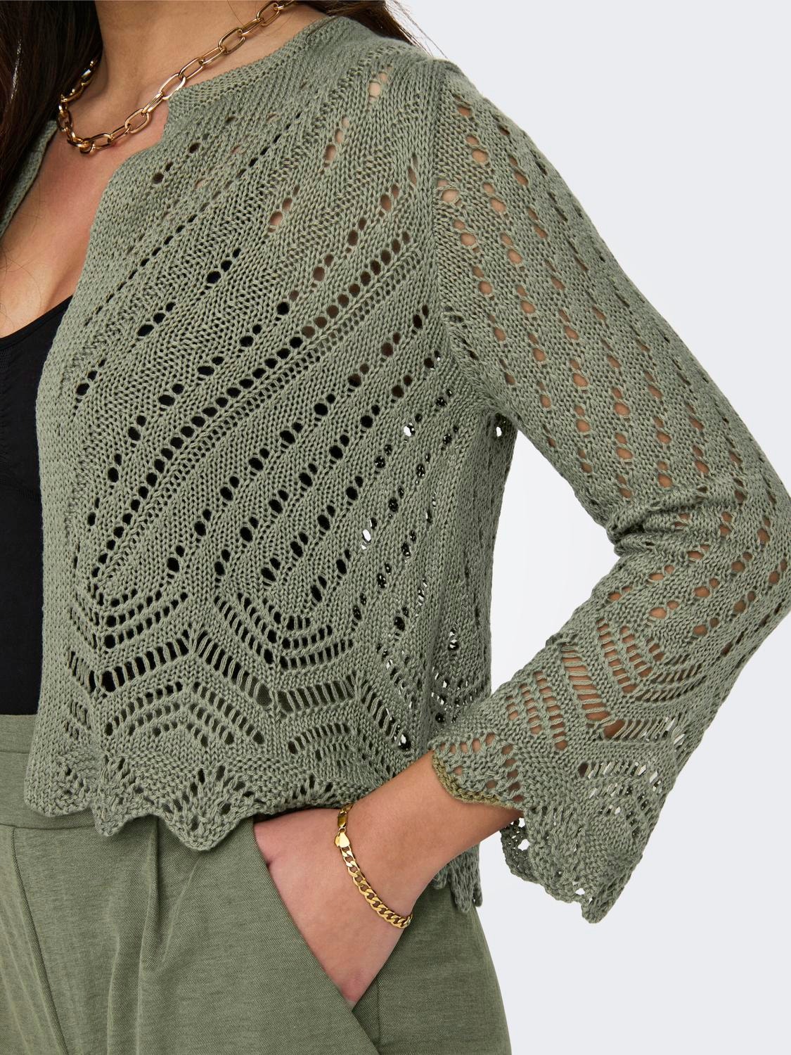 ONLY V-Neck Knit Cardigan -Deep Lichen Green - 15184486