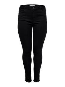ONLY Skinny Fit Hohe Taille Jeans -Black - 15184632