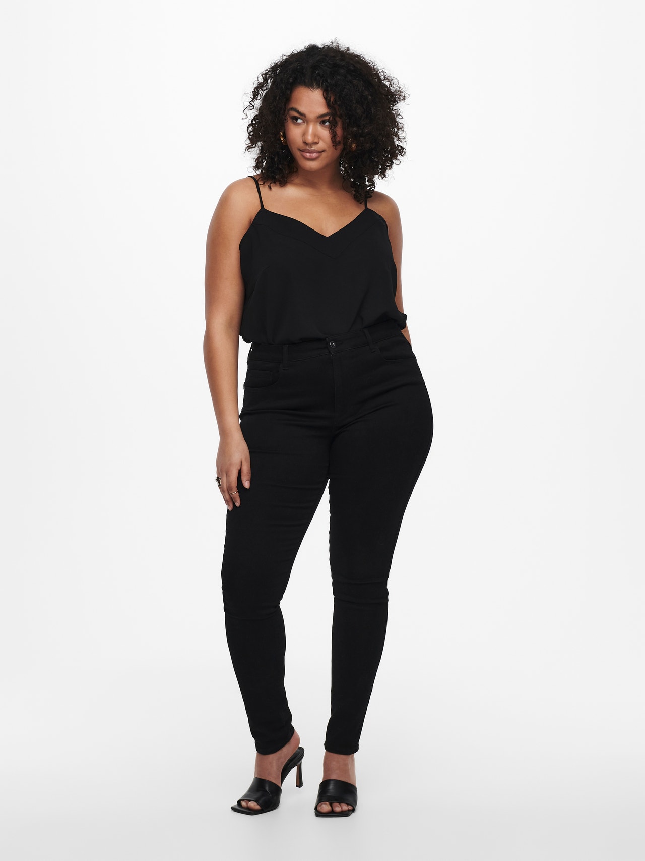 ONLY Skinny Fit High waist Jeans -Black - 15184632