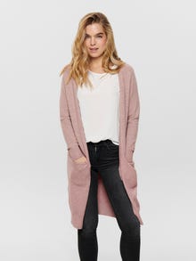 ONLY Long Knitted Cardigan -Woodrose - 15184979