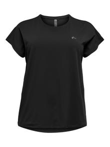 ONLY Locker geschnitten Rundhals Curve T-Shirt -Black - 15185301