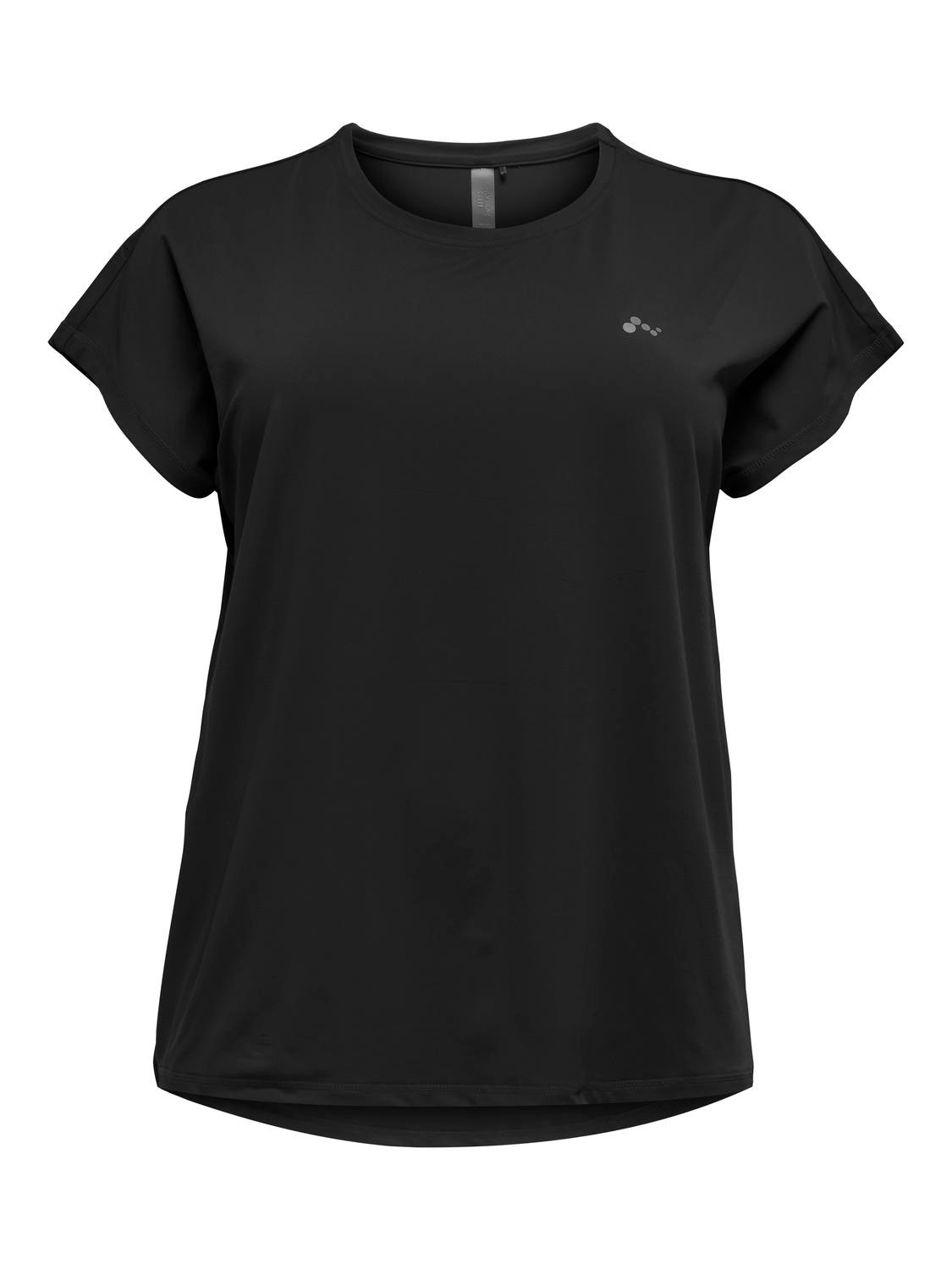 ONLY Loose Fit Round Neck Curve T-Shirt -Black - 15185301