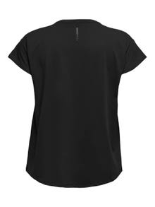 ONLY Loose Fit Round Neck Curve T-Shirt -Black - 15185301