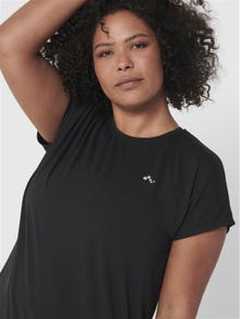 ONLY T-shirts Loose Fit Col rond Curve -Black - 15185301