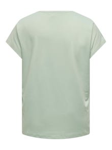 ONLY Loose Fit Round Neck Curve T-Shirt -Frosty Green - 15185301