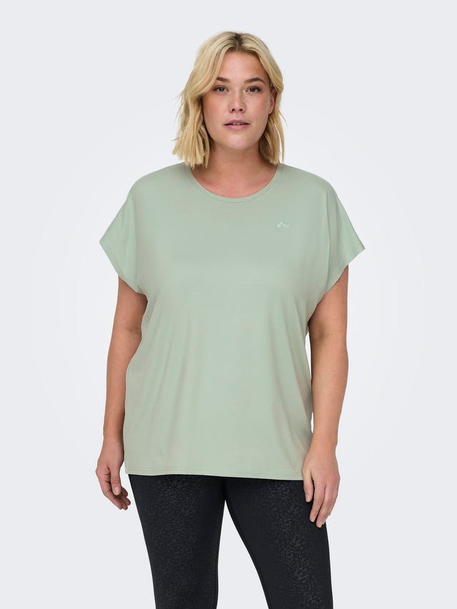 ONLY Loose Fit Round Neck Curve T-Shirt - 15185301