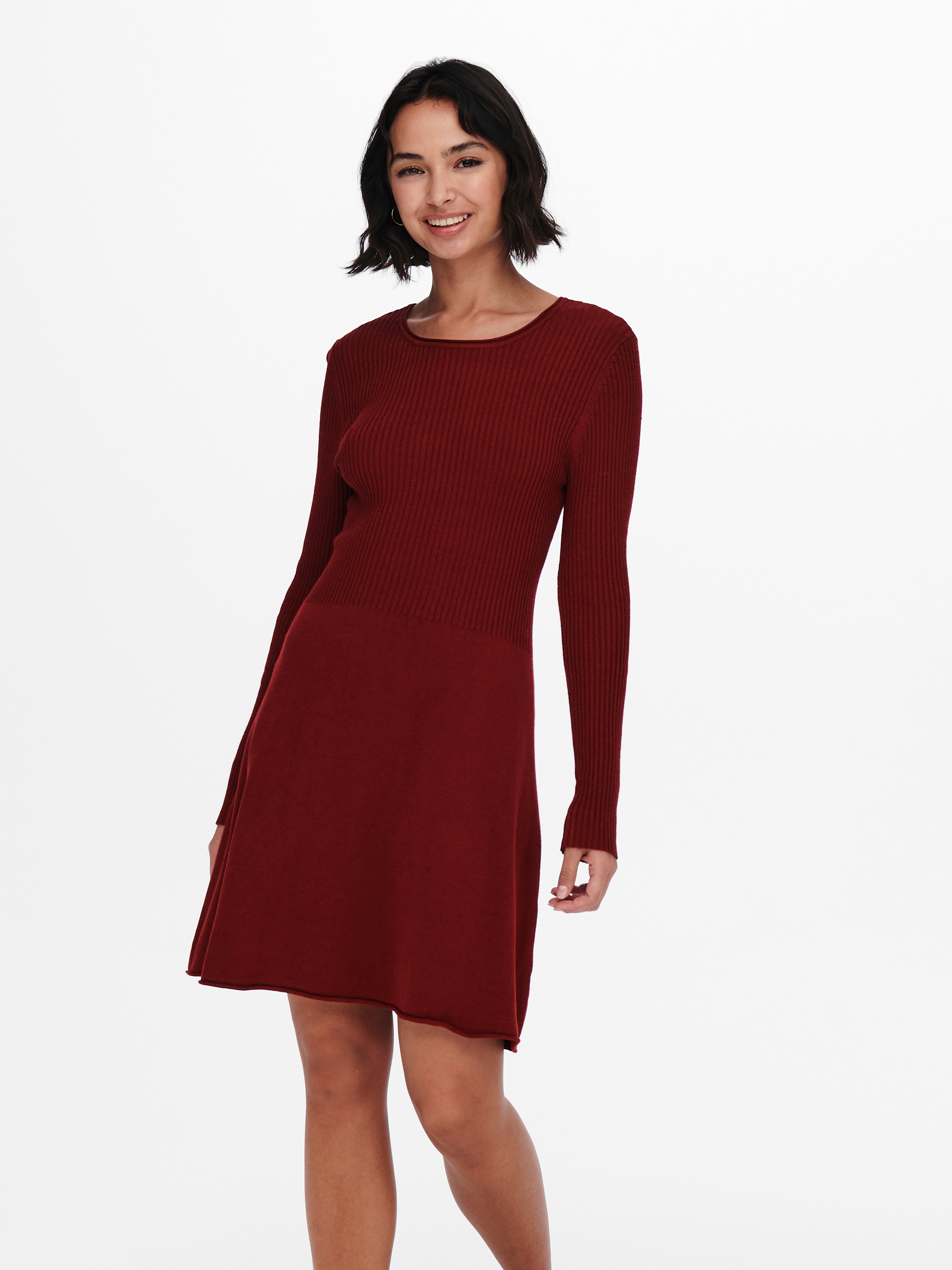 Long sleeved Knitted Dress | Dark 