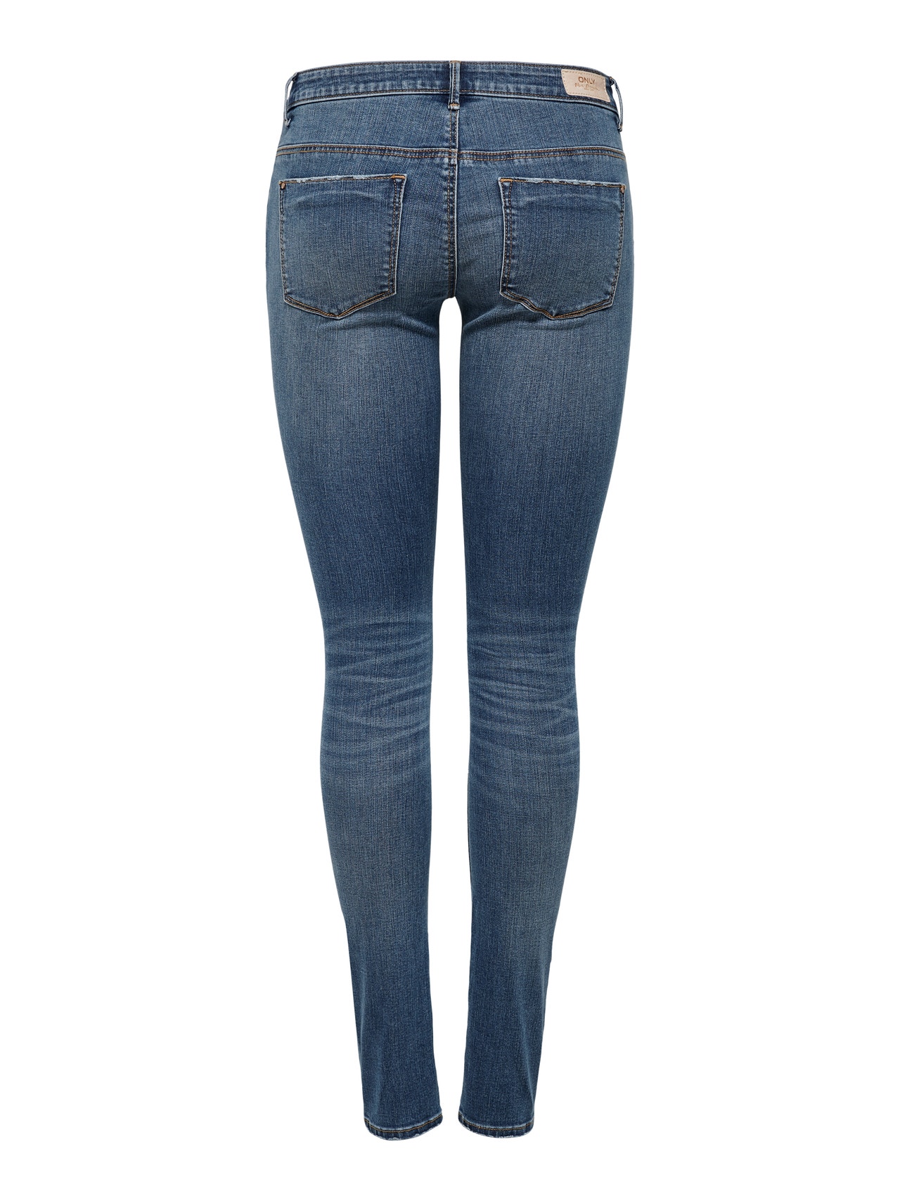 ONLY Skinny Fit Super low waist Jeans -Dark Blue Denim - 15185981