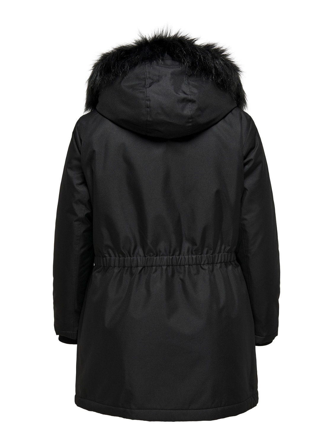 ONLY Curvy jakke med hætte -Black - 15185999