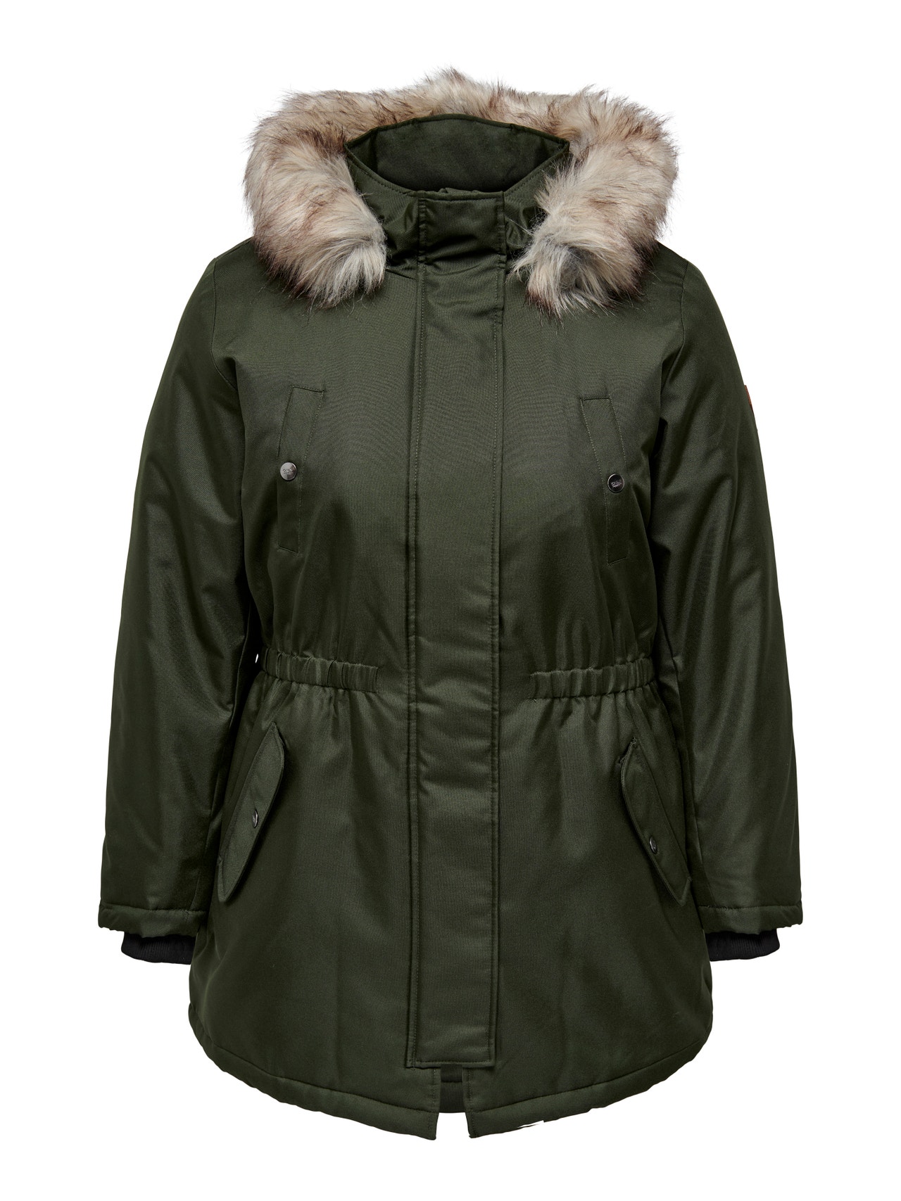 ONLY Hood with detachable faux fur edge Parka -Rosin - 15185999