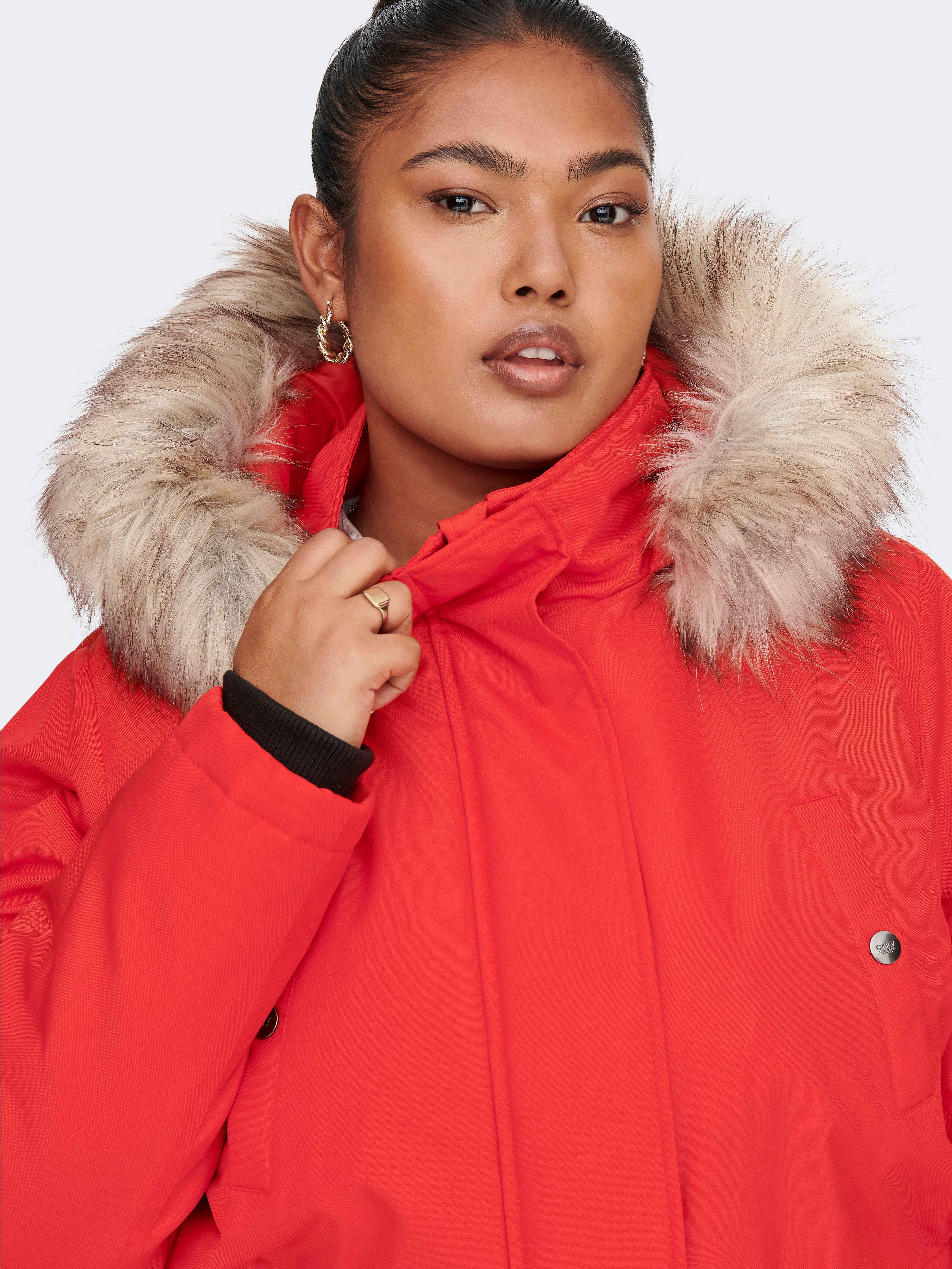 Only hot sale red parka