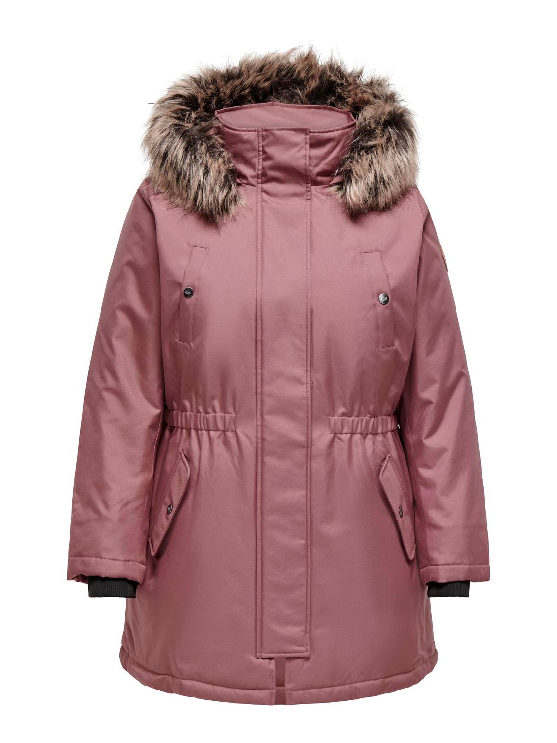 ONLY Curvy Parka -Rose Brown - 15185999